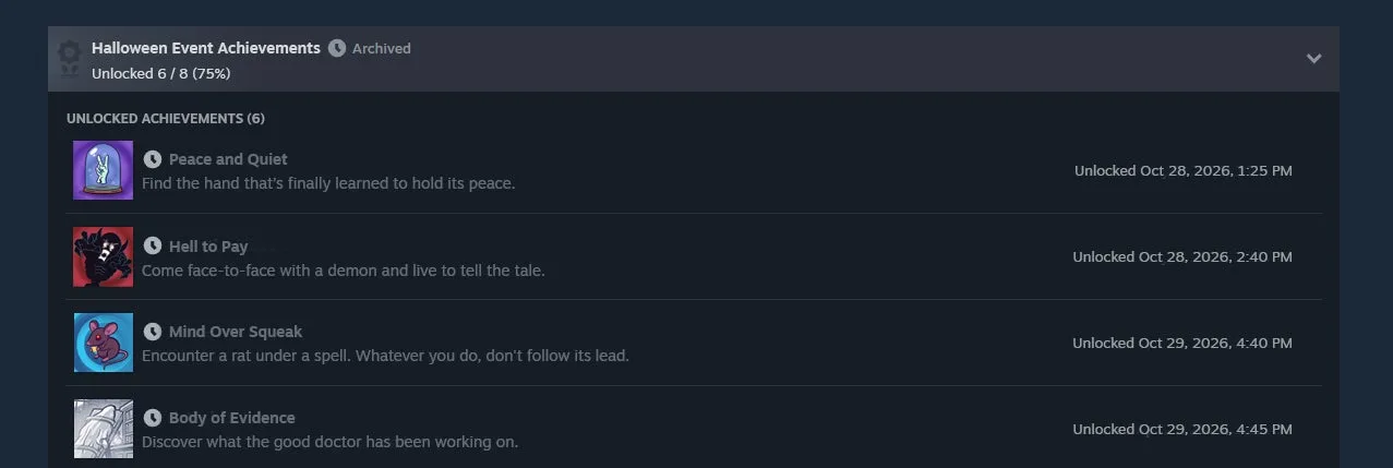 Steam يتيح بيتا Achievement Sets لتتبّع الإنجازات وحفظ حالة الإكمال